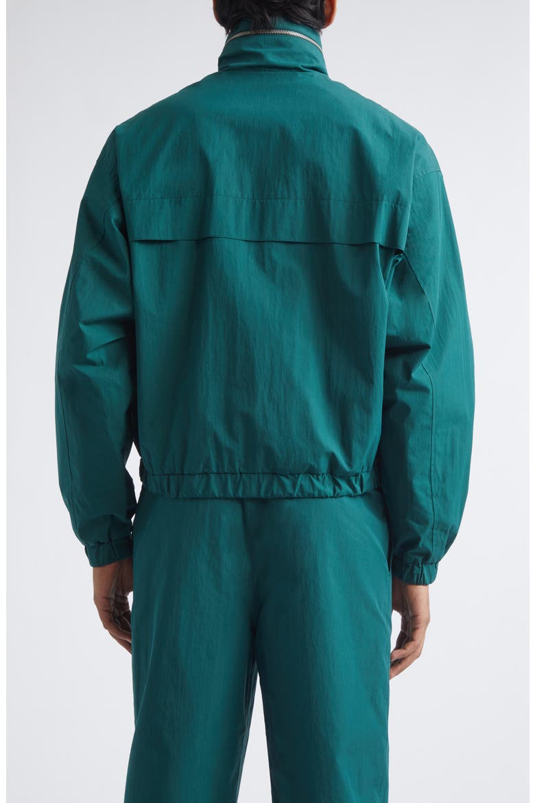 Embossed Ami de Coeur Water Repellent Windbreaker Jacket, Alternate, color, VERT SAPIN