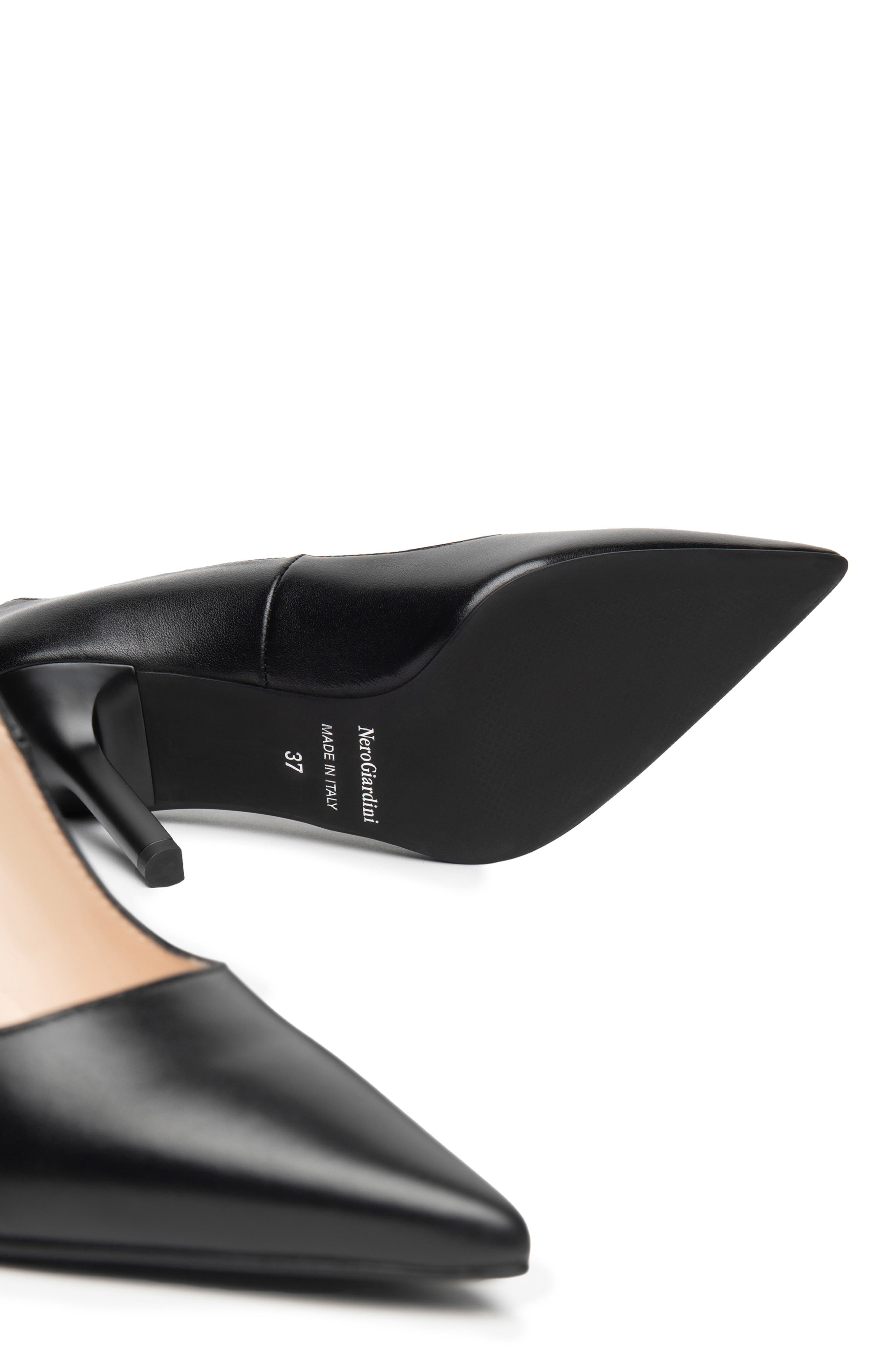 Scallop Pointed Toe Pump, Alternate, color, BLACK
