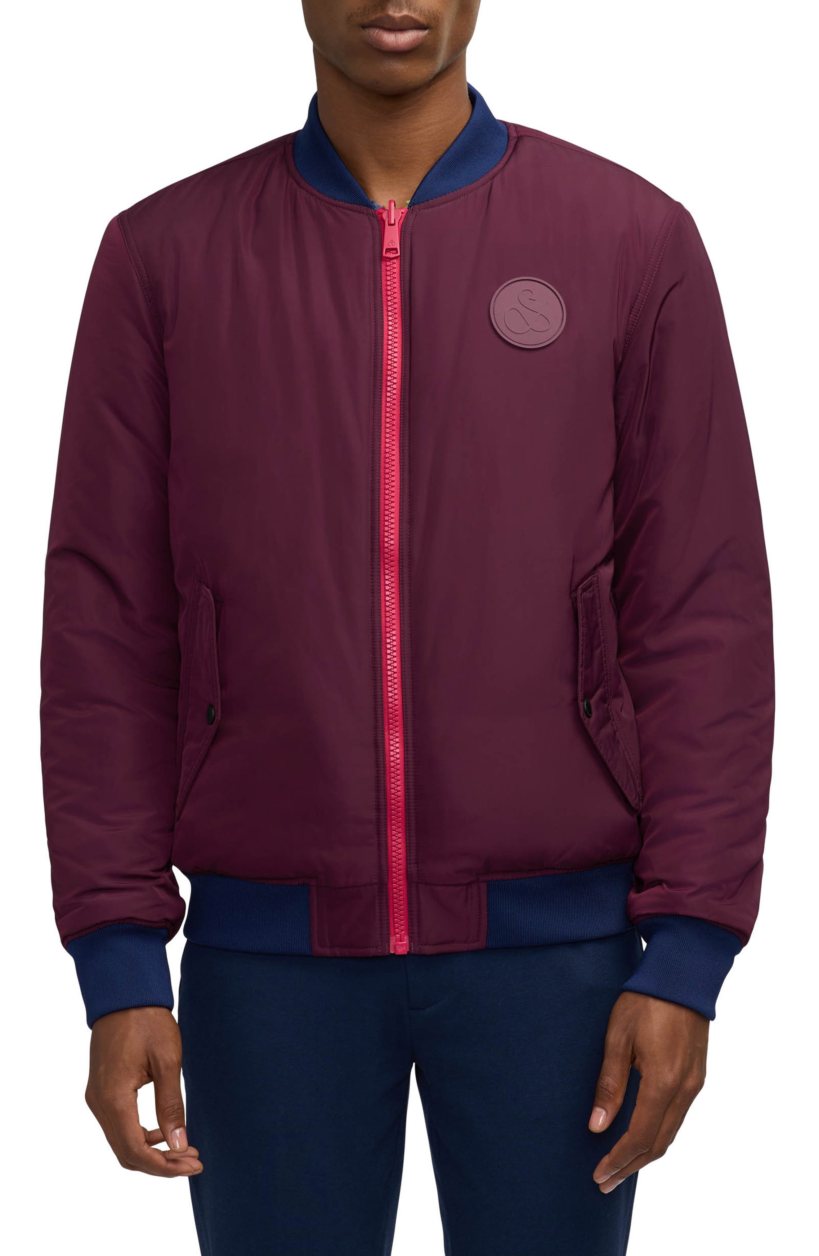 Scotch & Soda Evlon Reversible Faux Shearling Bomber Jacket