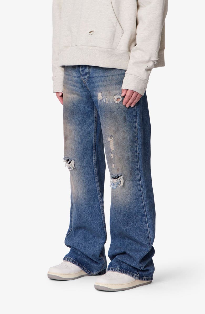 mnml Distressed Flare Jeans, Alternate, color,