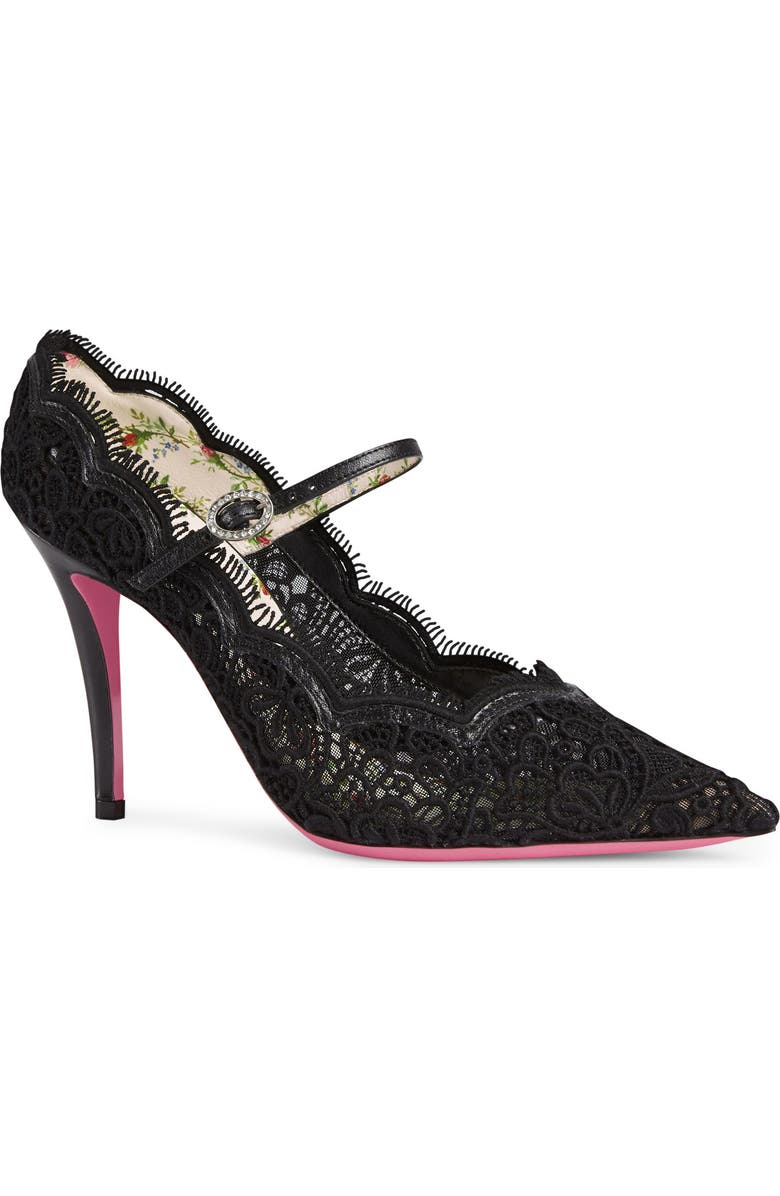 Gucci Virginia Pointy Toe Mary Jane Pump, Main, color,