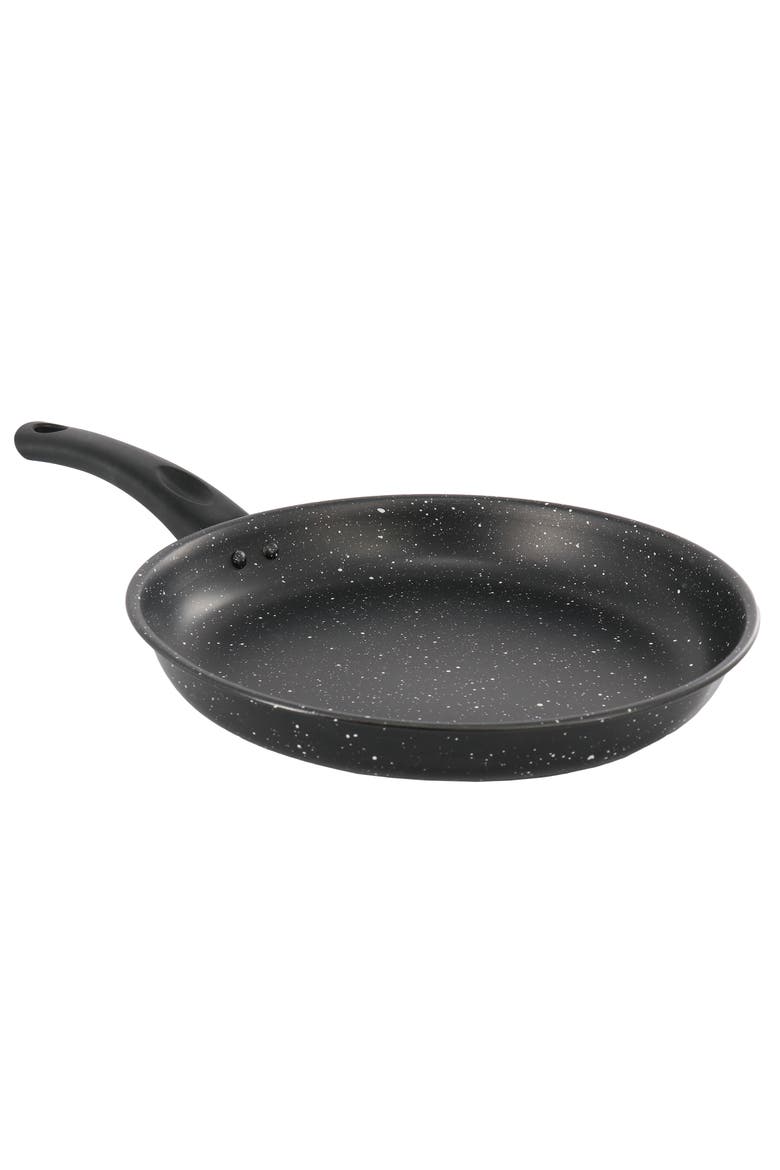 Delhi 11 Inch Round Nonstick Carbon Steel Frying Pan, Main, color, White