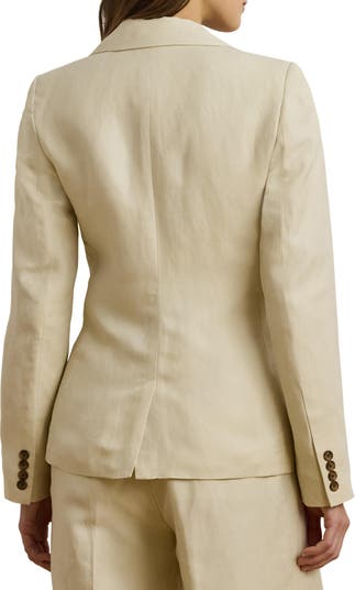 Lauren Ralph Lauren Linen Blend Twill Blazer | Nordstrom