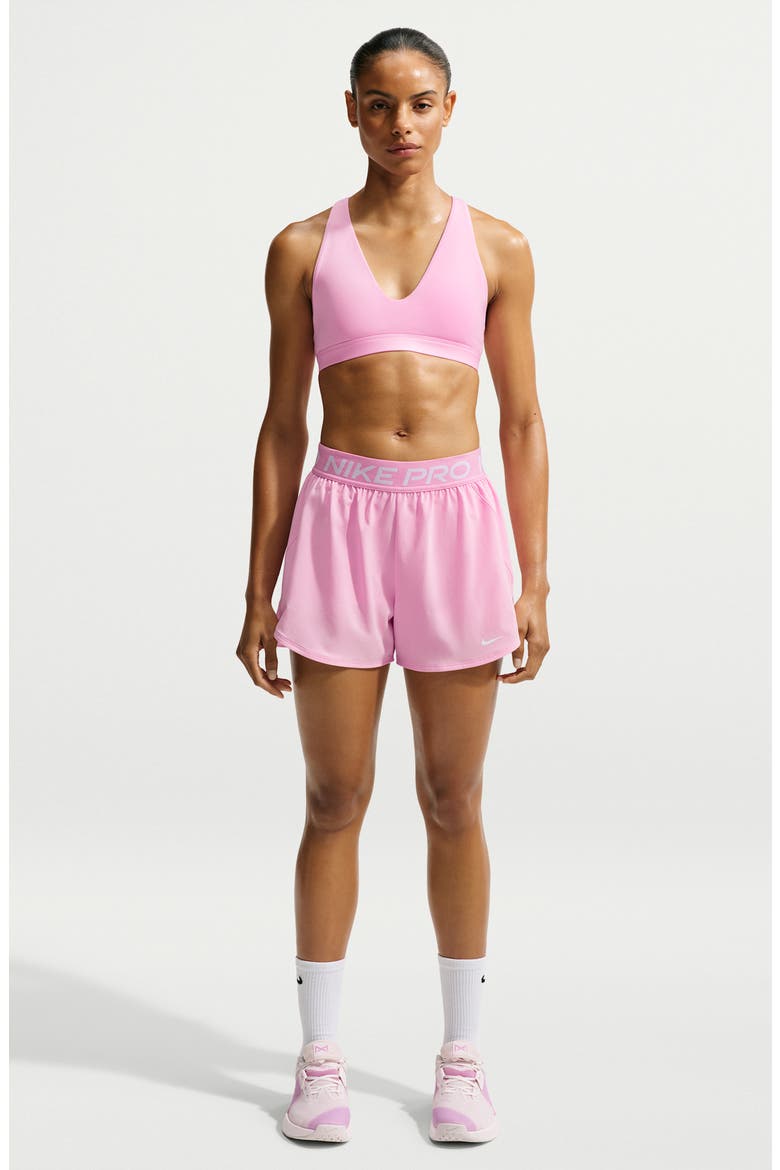 Indy Strappy Dri-FIT Low Impact Sports Bra, Alternate, color, 621 PINK RISE/BLACK