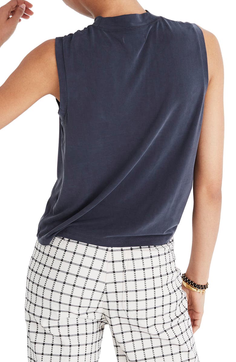 Madewell Sandwashed Mock Neck Tank, Alternate, color, 