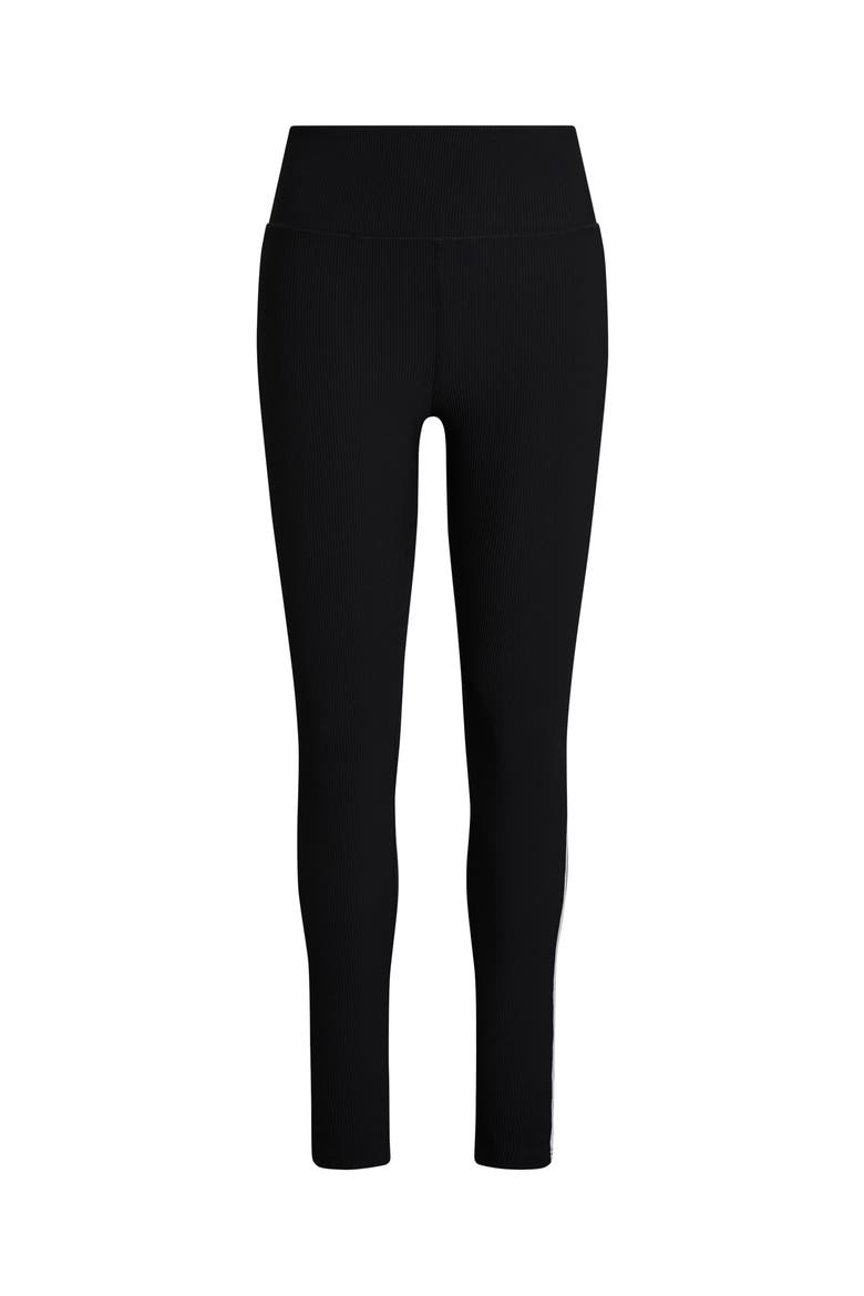 Color Block Rib Legging, Main, color, Black/White