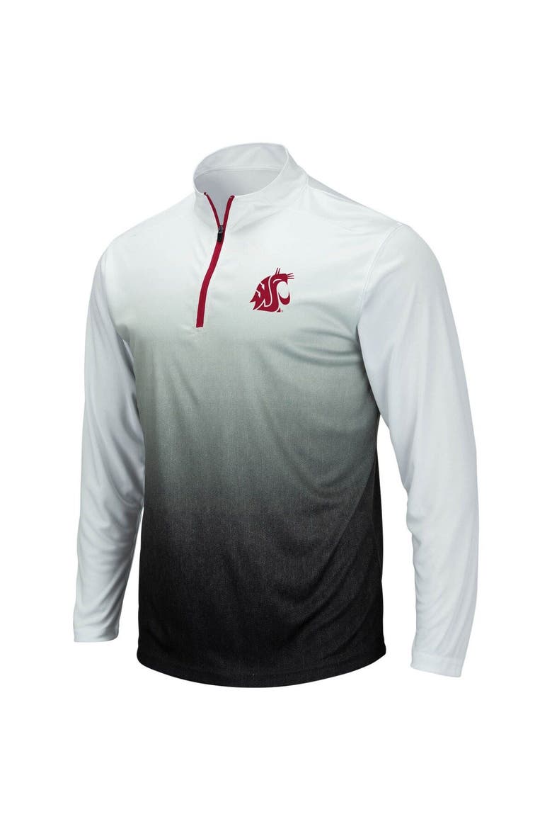 Men's Colosseum Gray Washington State Cougars Magic Team Logo Quarter-Zip Jacket, Alternate, color, Gray