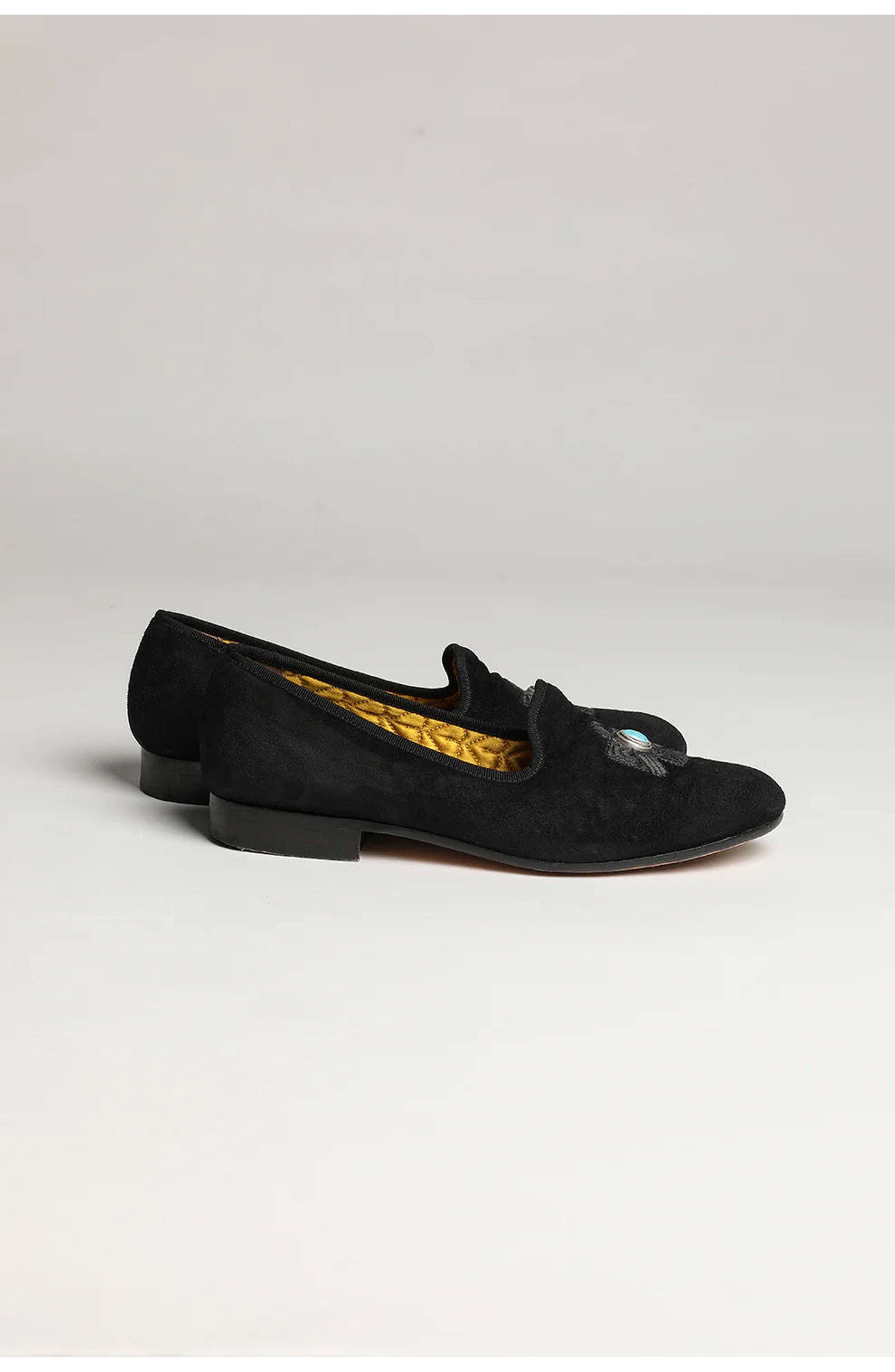 Broadway Suede Moccasin, Alternate, color, Black