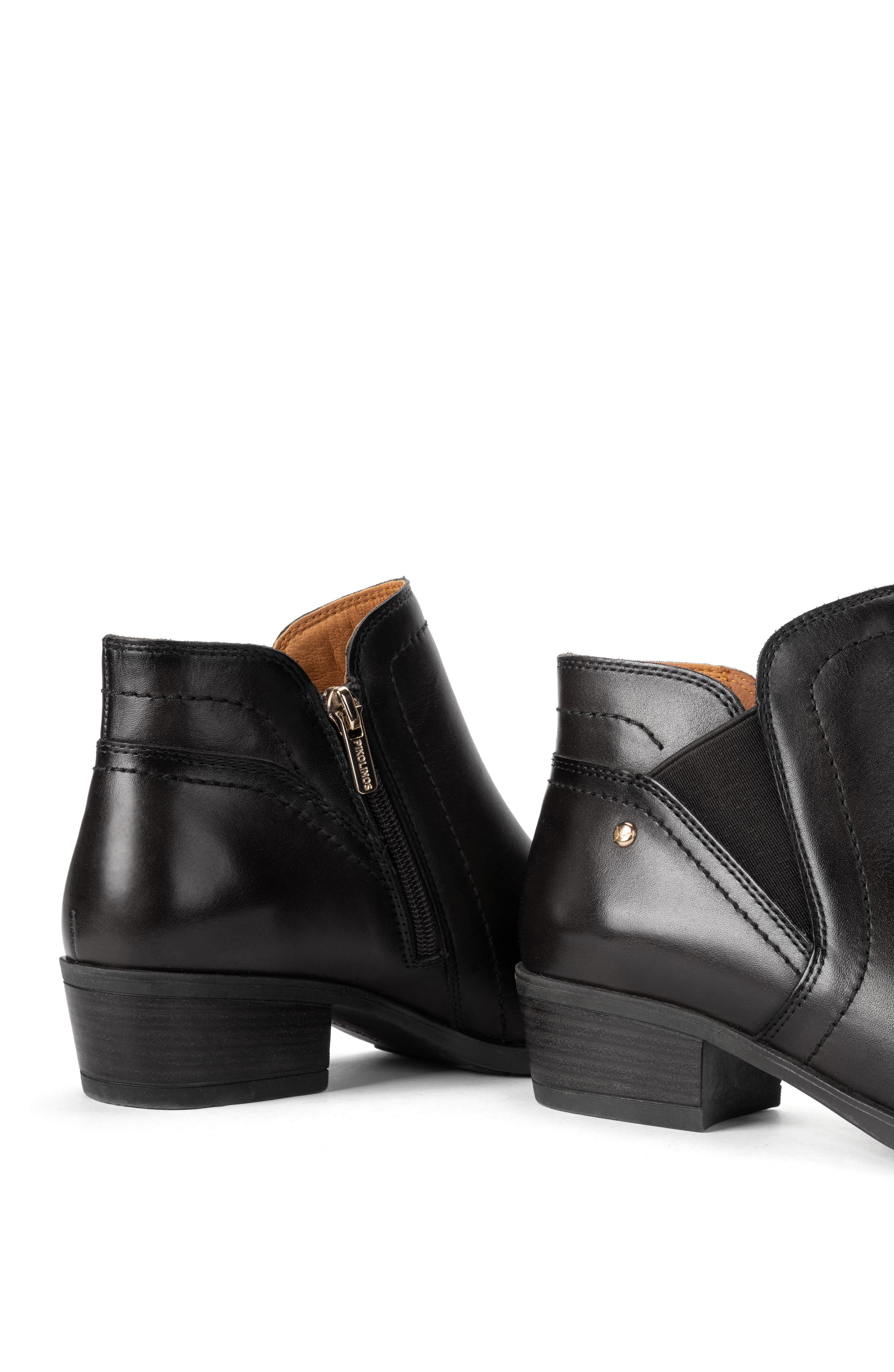 Daroca Leather Bootie, Alternate, color, BLACK