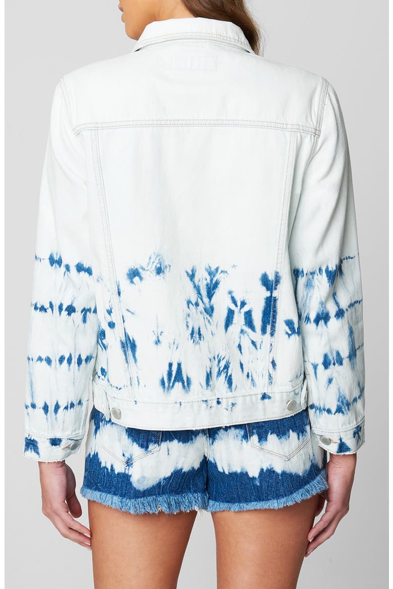 Bleach Tie Dye Denim Trucker Jacket, Alternate, color, MANIC MONDAY