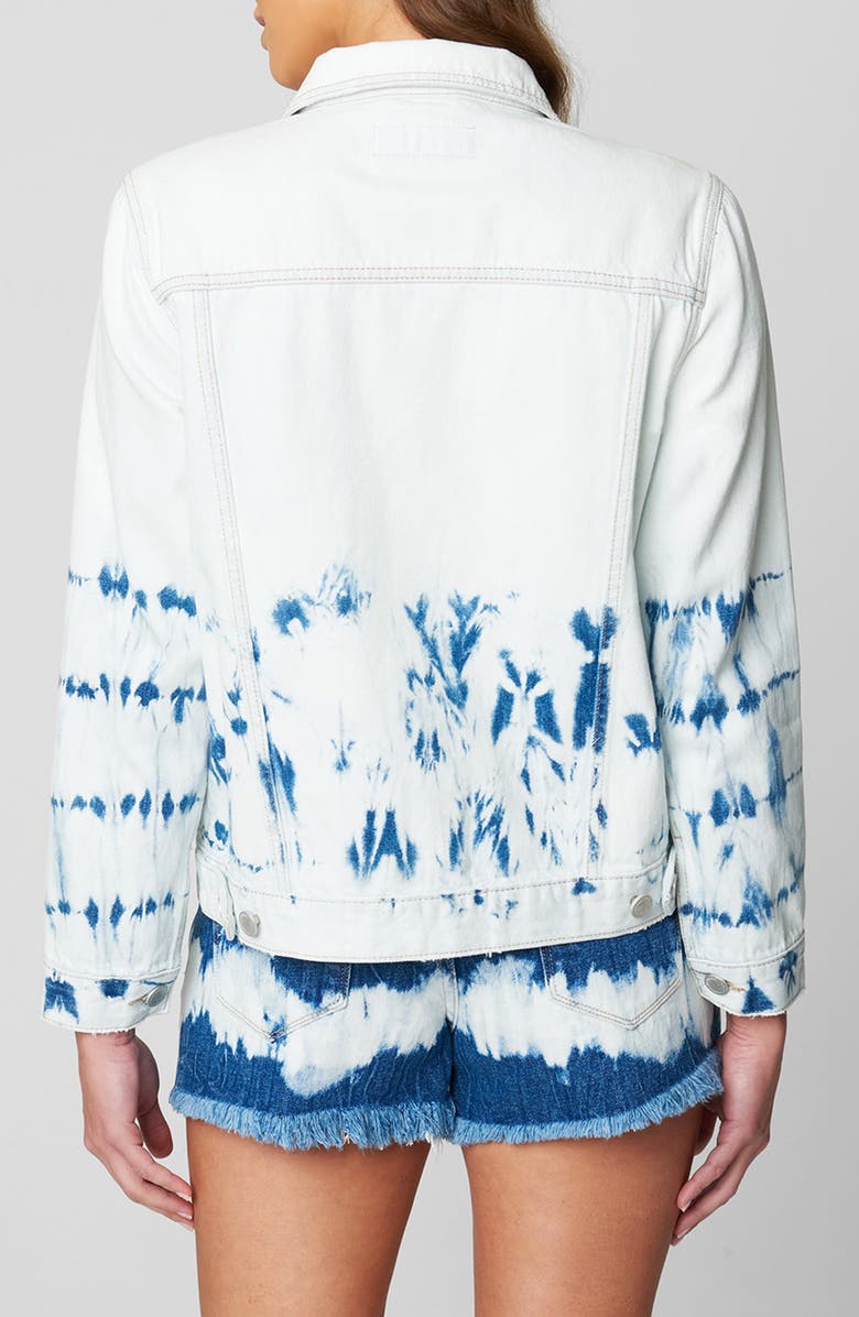 BLANKNYC Bleach Tie Dye Denim Trucker Jacket, Alternate, color, 