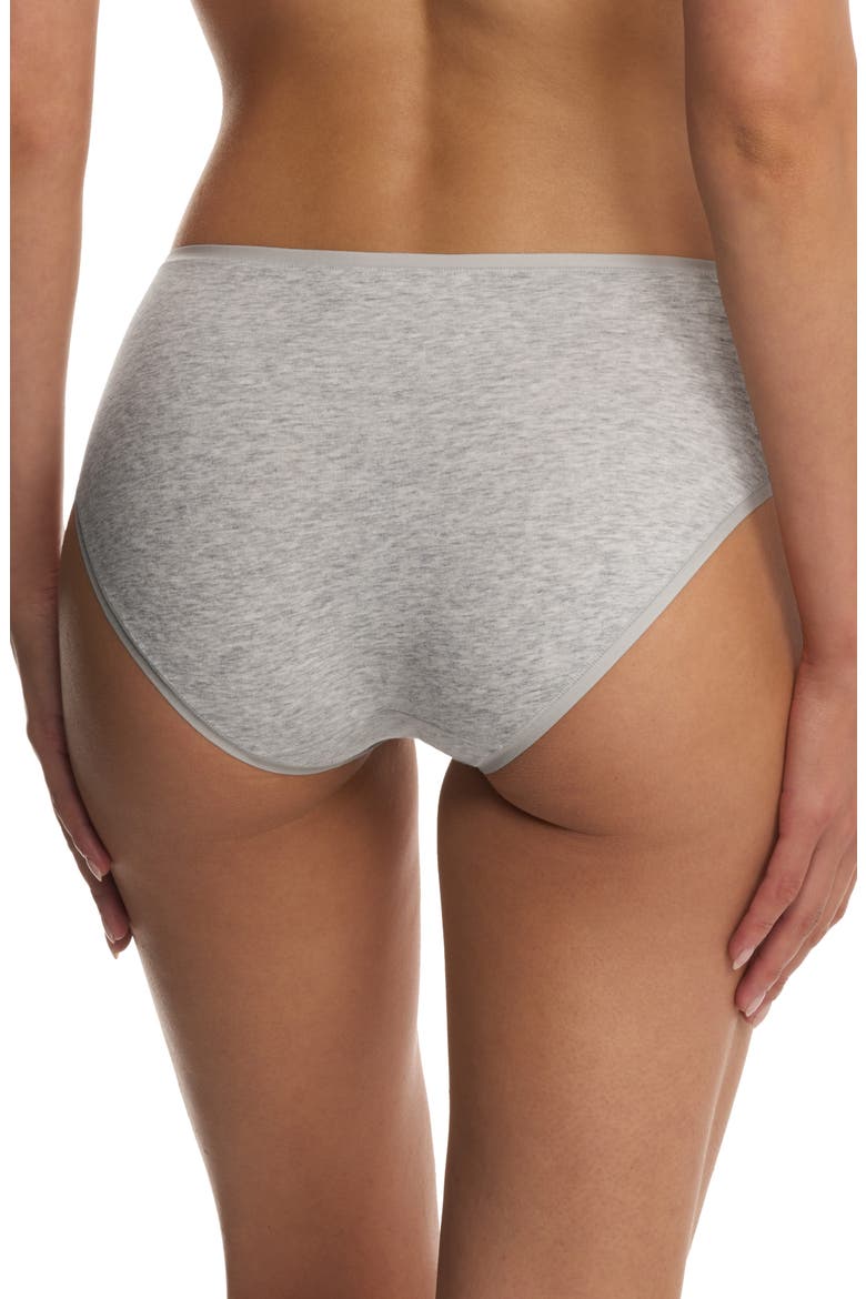 Bliss Bare Cotton Hipster Briefs, Alternate, color, LT GRY HTH