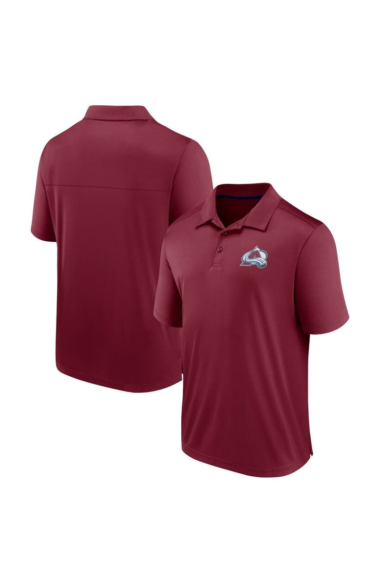 FANATICS Men's Fanatics Branded Burgundy Colorado Avalanche Polo, Main, color, Burgundy