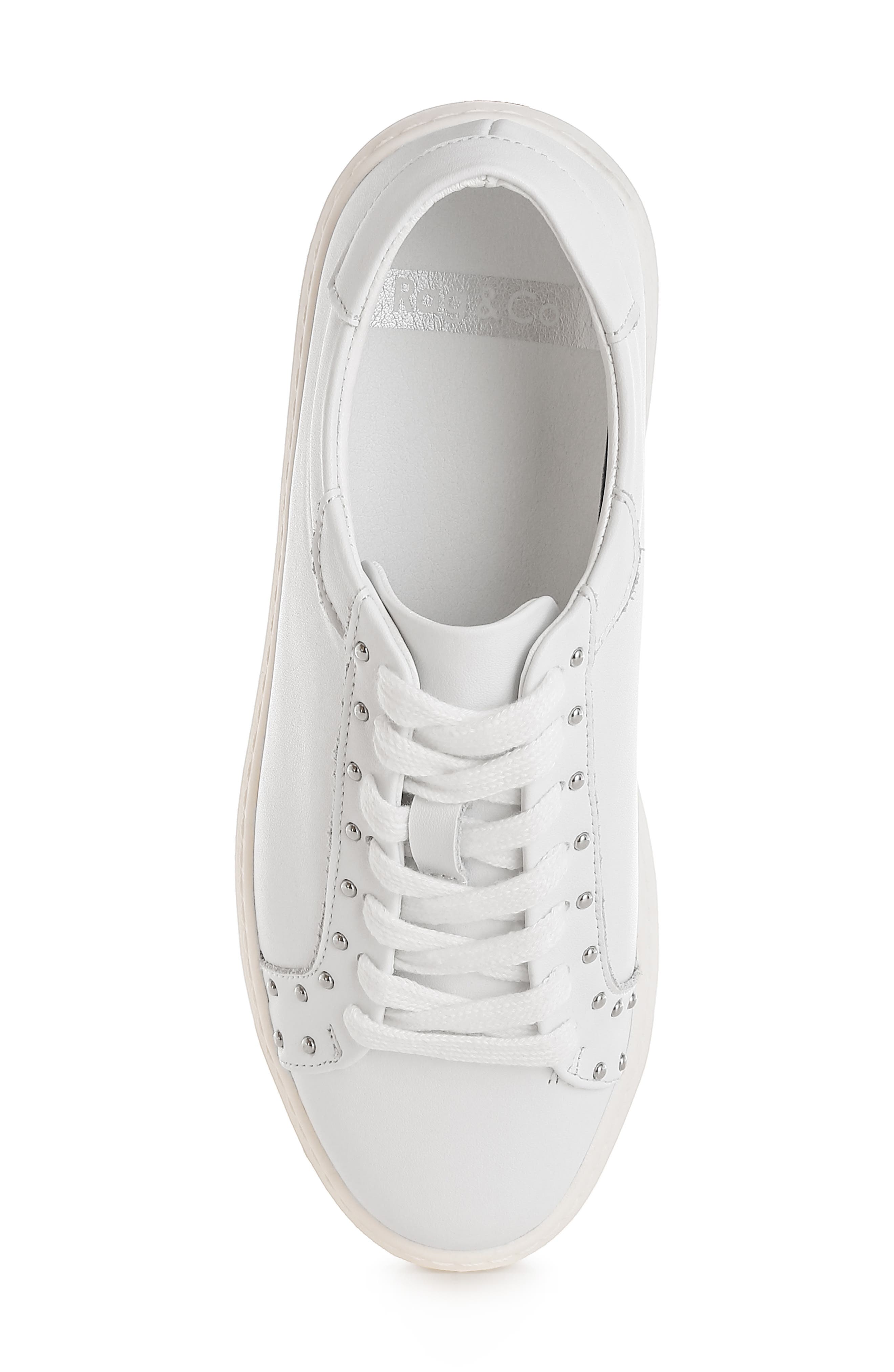 Strider Studded Platform Sneaker, Alternate, color, WHITE