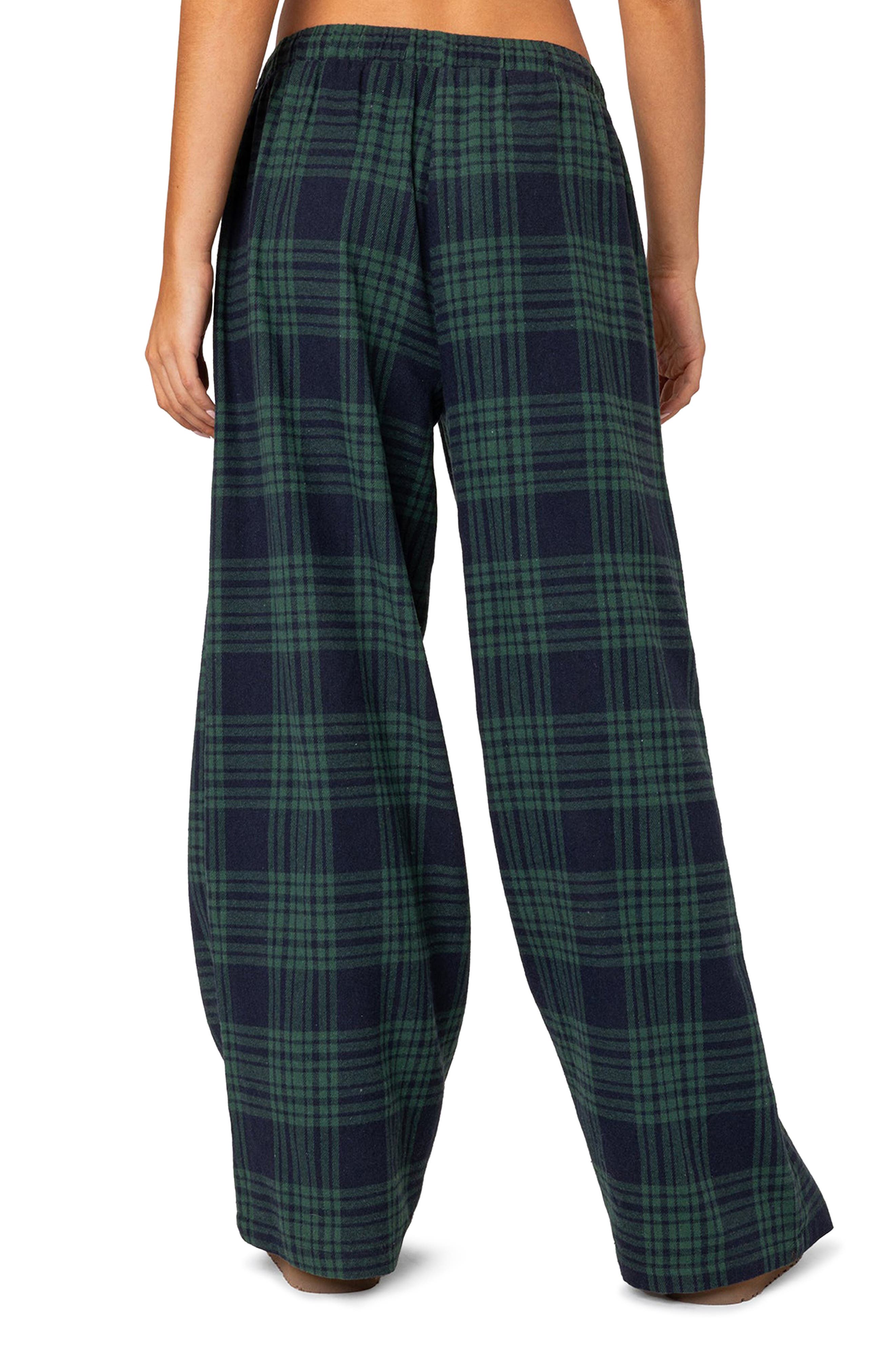 Lounge Around Plaid Wide Leg Pants - image 2
