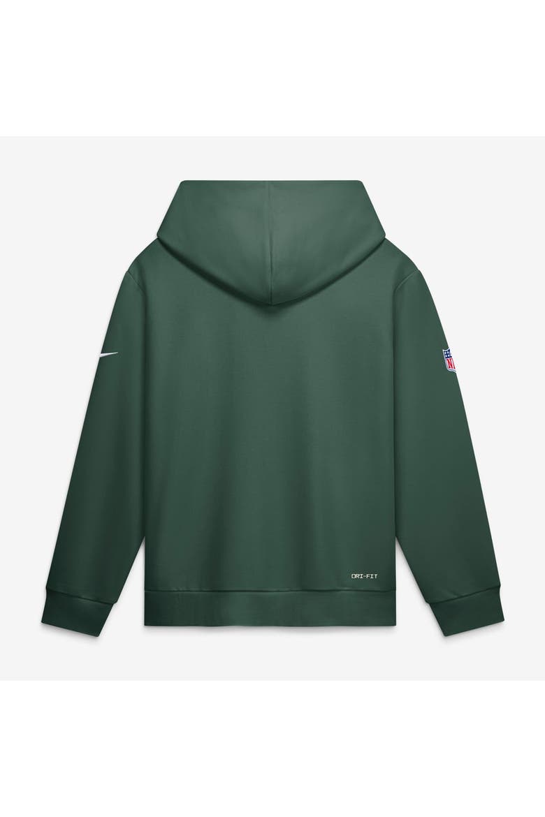 Men's Nike Green Green Bay Packers Sideline Standard Issue Quarterback Scramble Dri-FIT Full-Zip Hoodie, Alternate, color, Green