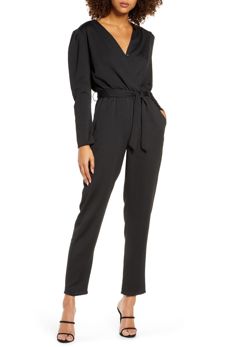 Fraiche by J Puff Sleeve Jumpsuit, Main, color, 