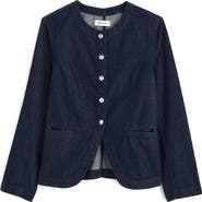 Madewell Collarless Denim Cutaway Jacket