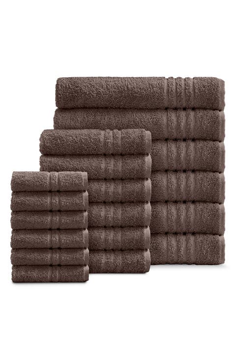 Solid Cotton 18-Piece Towel Set