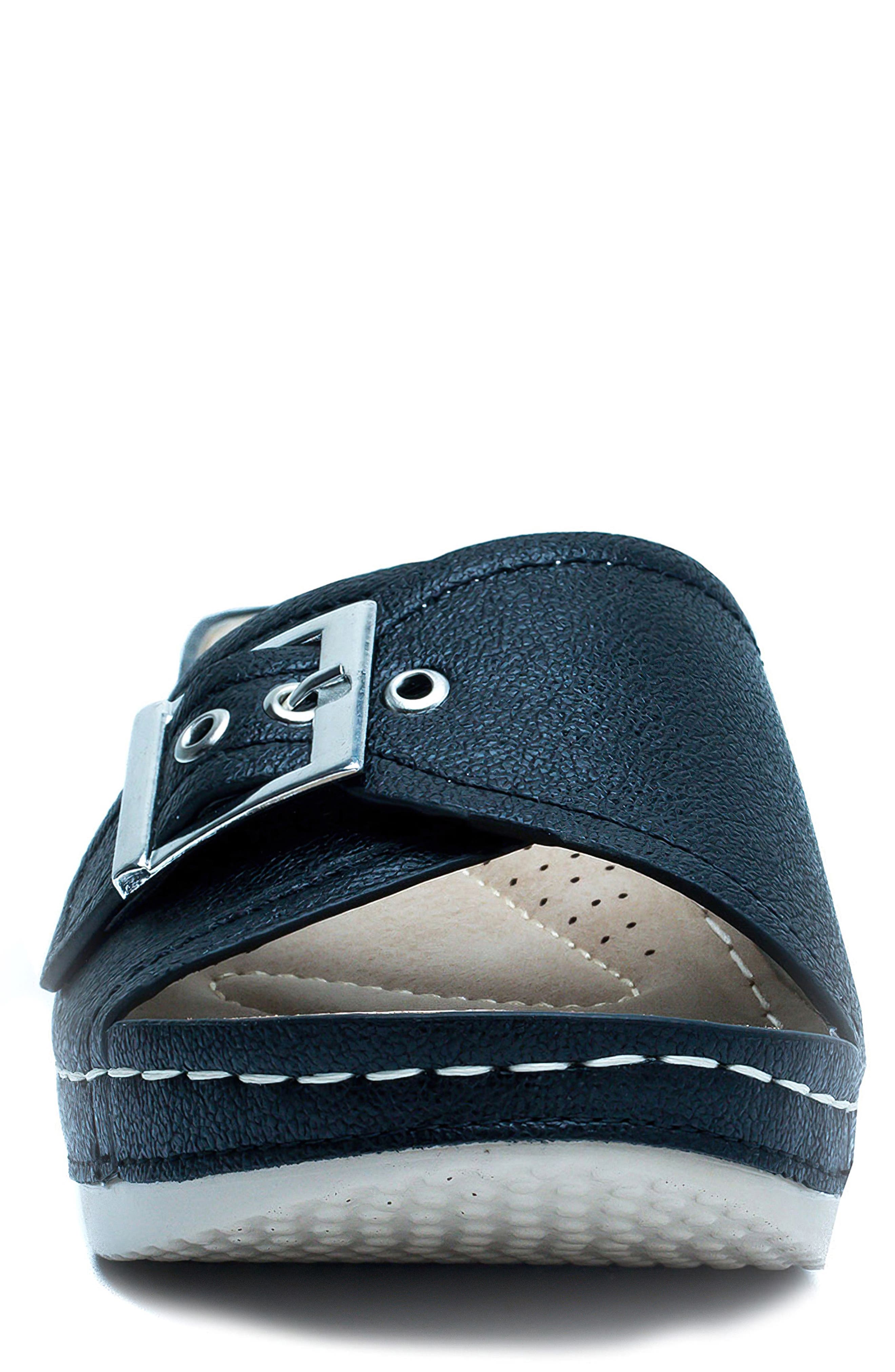 GOOD CHOICE NEW YORK Justina Slip-On Wedge Sandal, Alternate, color, 