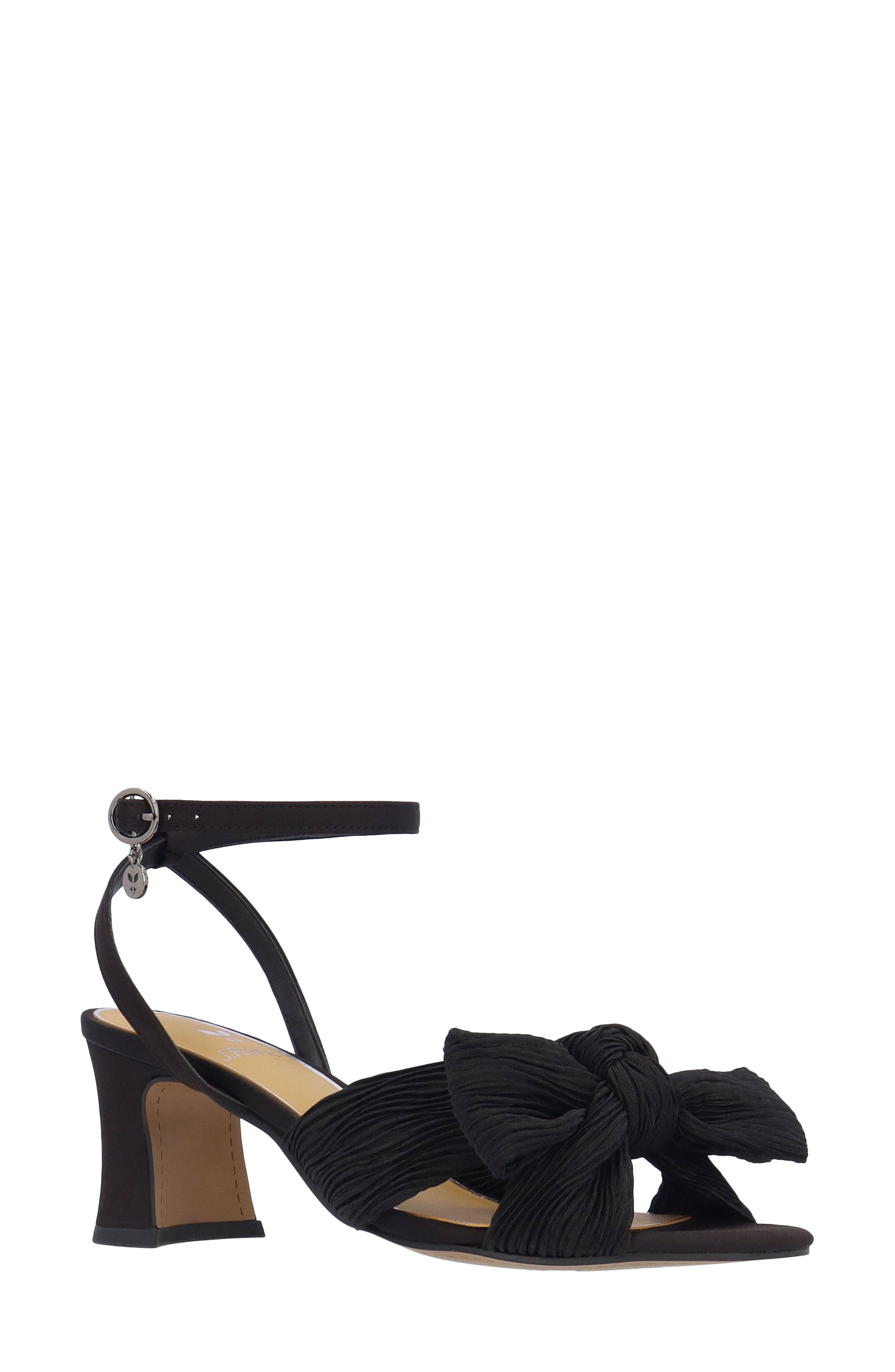 J. Reneé Olwen Ankle Strap Sandal, Main, color, Black