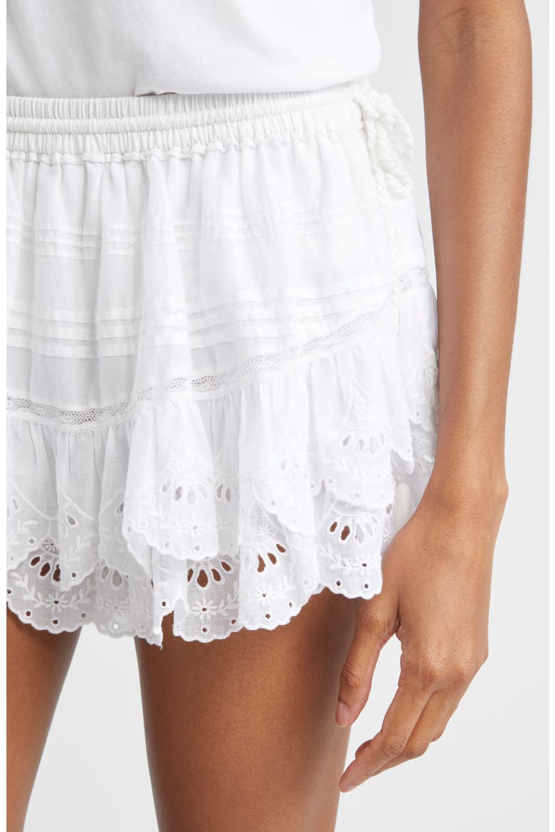 Puria Cotton Eyelet Miniskirt, Alternate, color, WHITE