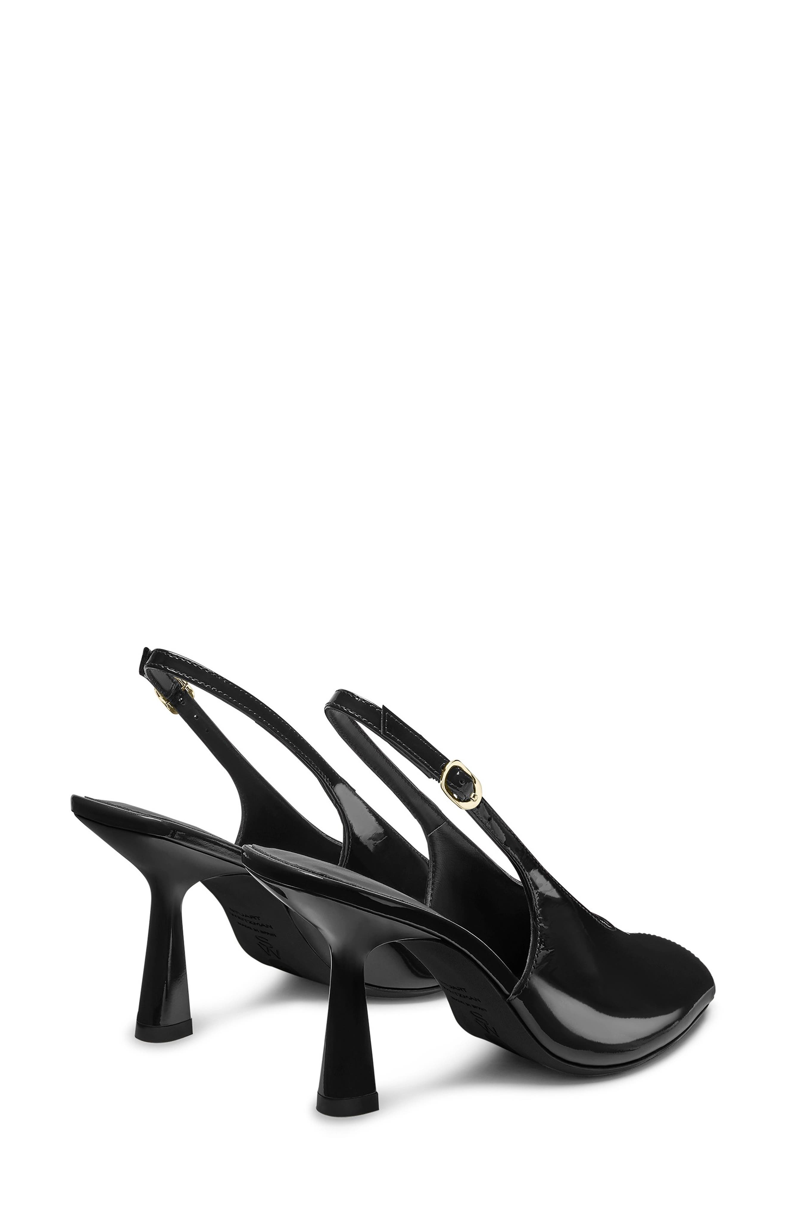 Stuart Weitzman Val Slingback 85 Sandal, Alternate, color, Black