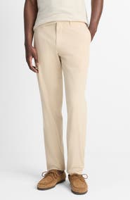 Vince Owen Flat Front Cotton Chinos