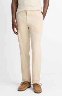 Vince Owen Flat Front Cotton Chinos