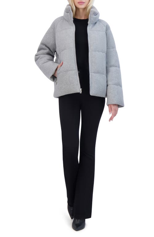 Tahari Sandy Rib Quilt Jacket In Gray