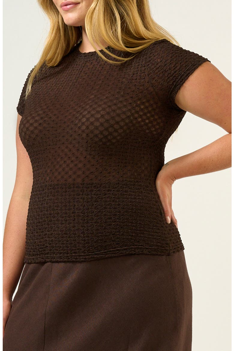 Naomi Texture Knit Top, Alternate, color, ESPRESSO