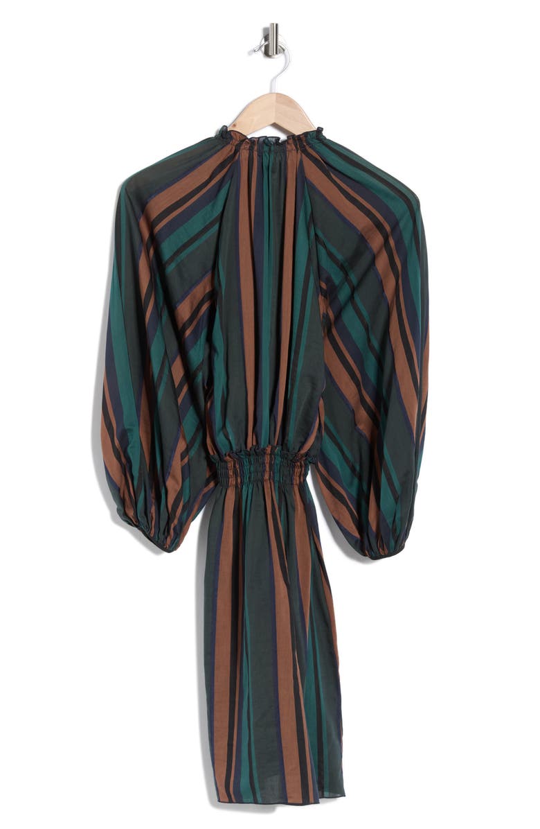 Longchamp Cotton & Silk Blend Dress, Alternate, color, Fir