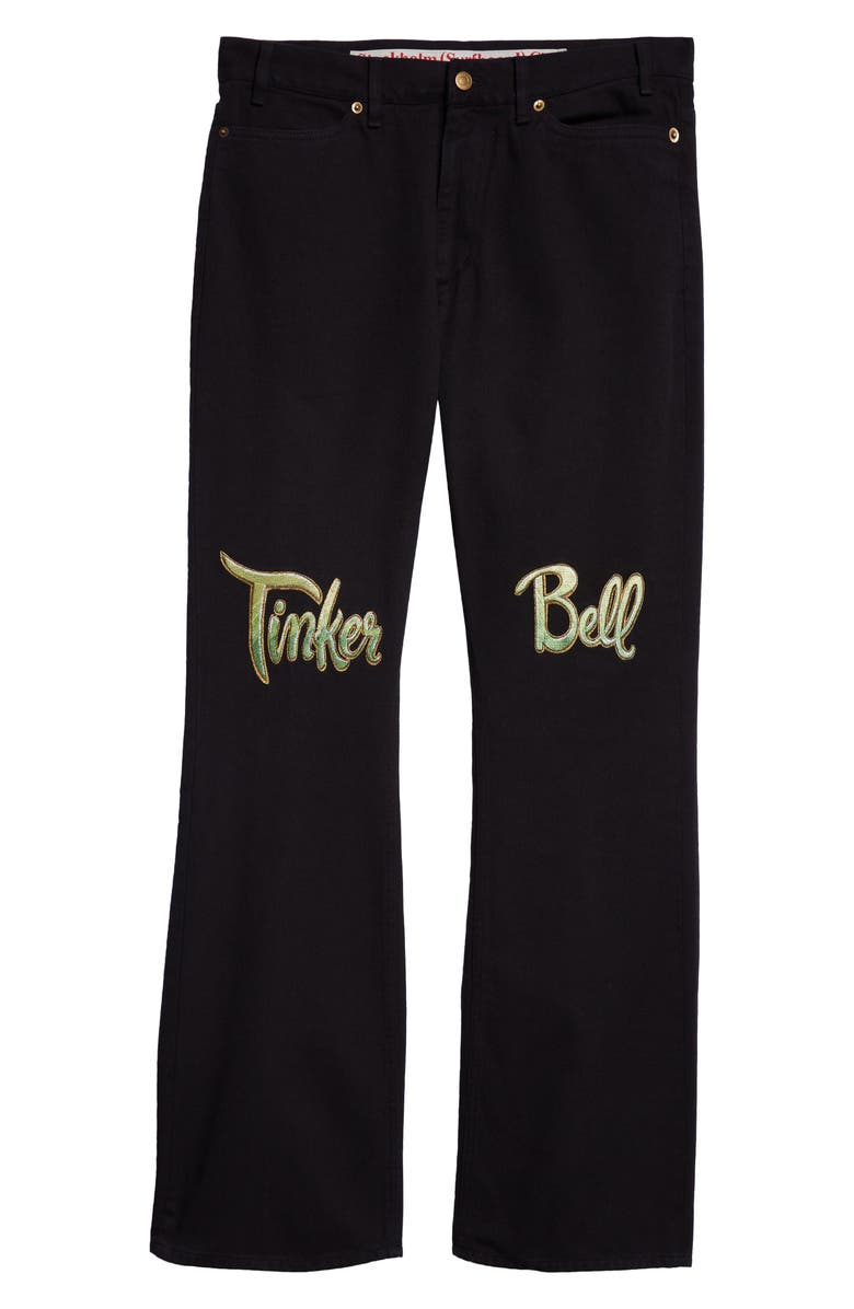 STOCKHOLM SURFBOARD CLUB x Disney Tinker Bell Embroidered Straight Leg Jeans, Alternate, color, Tinker Bell