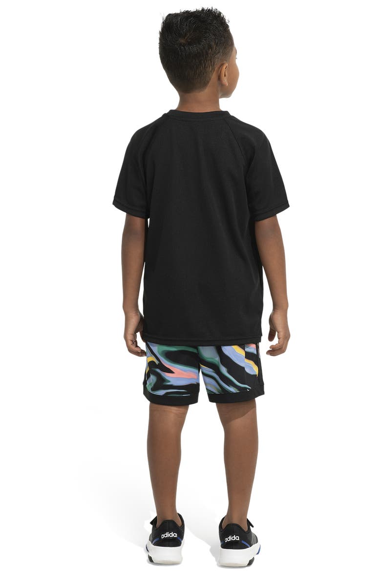 adidas Kids' Hyper Real Swirl Logo Graphic T-Shirt & Shorts Set, Alternate, color, 