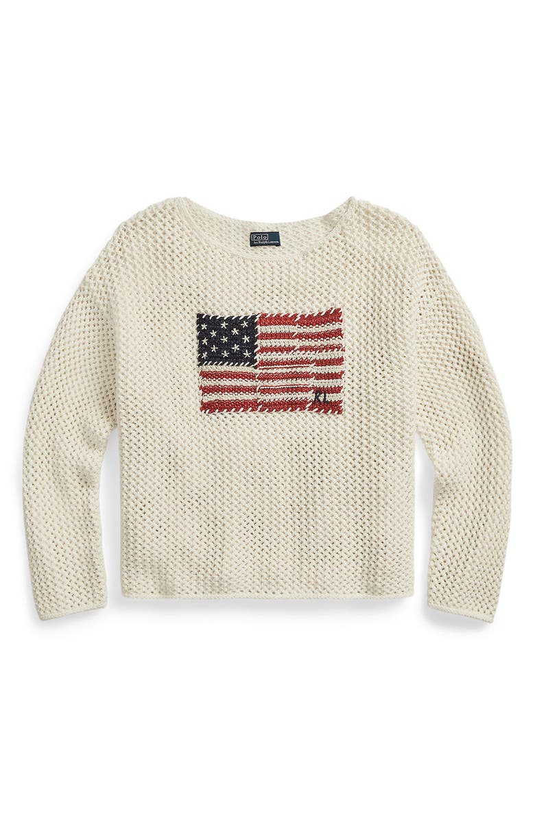 Polo Ralph Lauren Patchwork Flag Sweater, Alternate, color, 