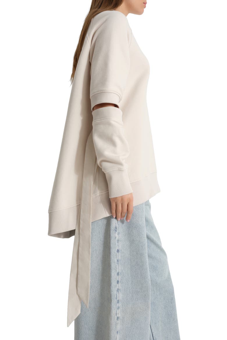 Mavi Cutout Elbow Sweatshirt, Alternate, color, CREAM