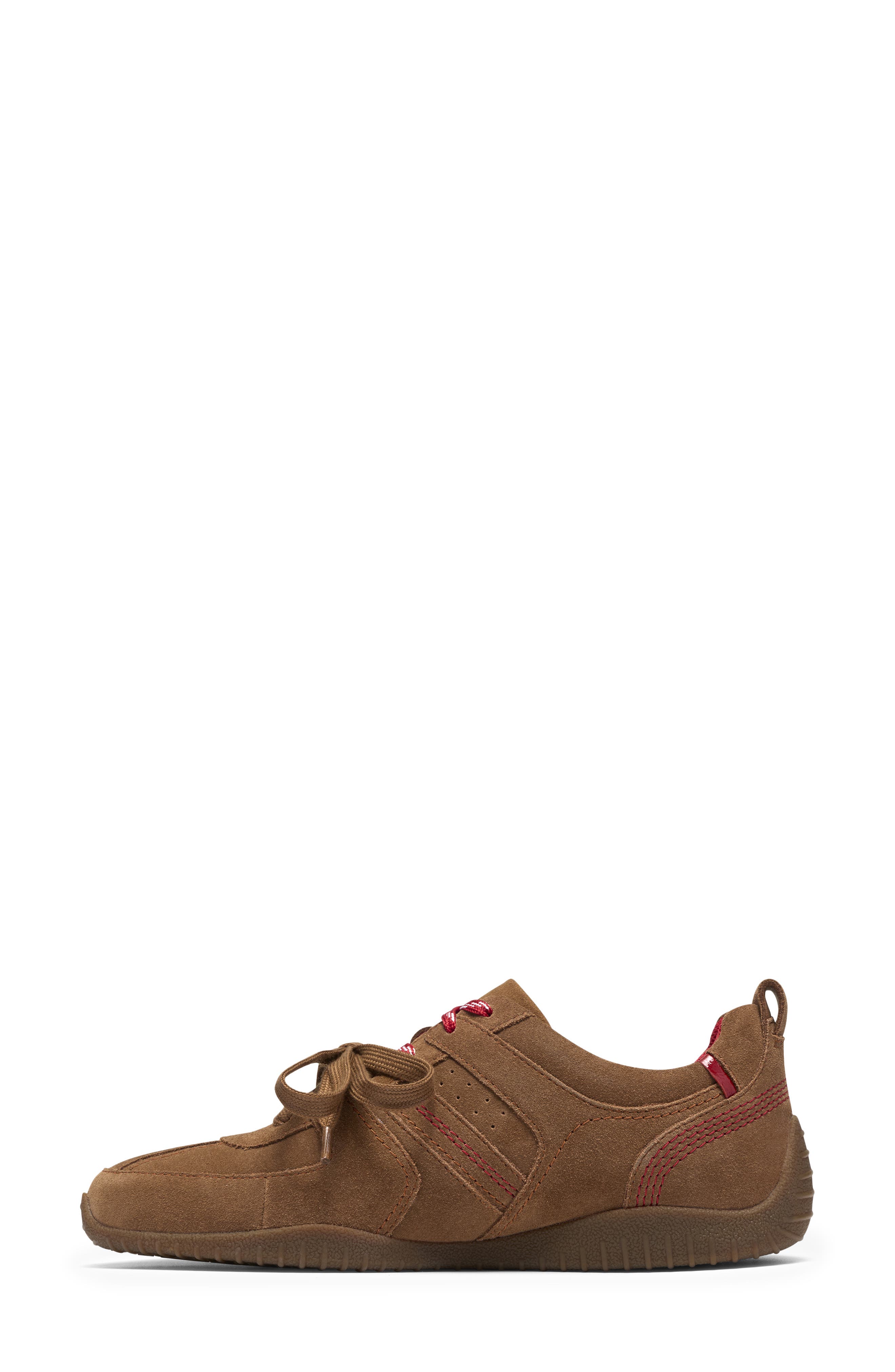 Meridor Lace Sneaker, Alternate, color, DARK TAN SUEDE