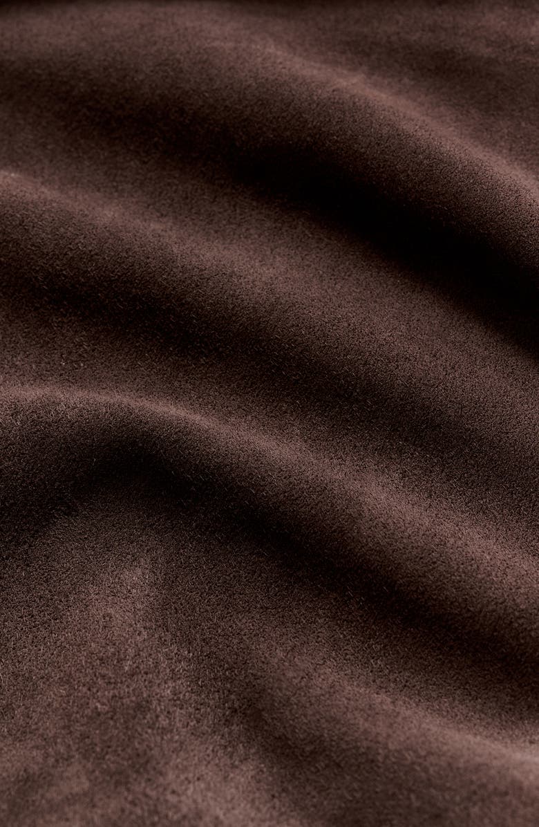 Billy Reid Suede Snap Front Work Shirt, Alternate, color, Chocolate