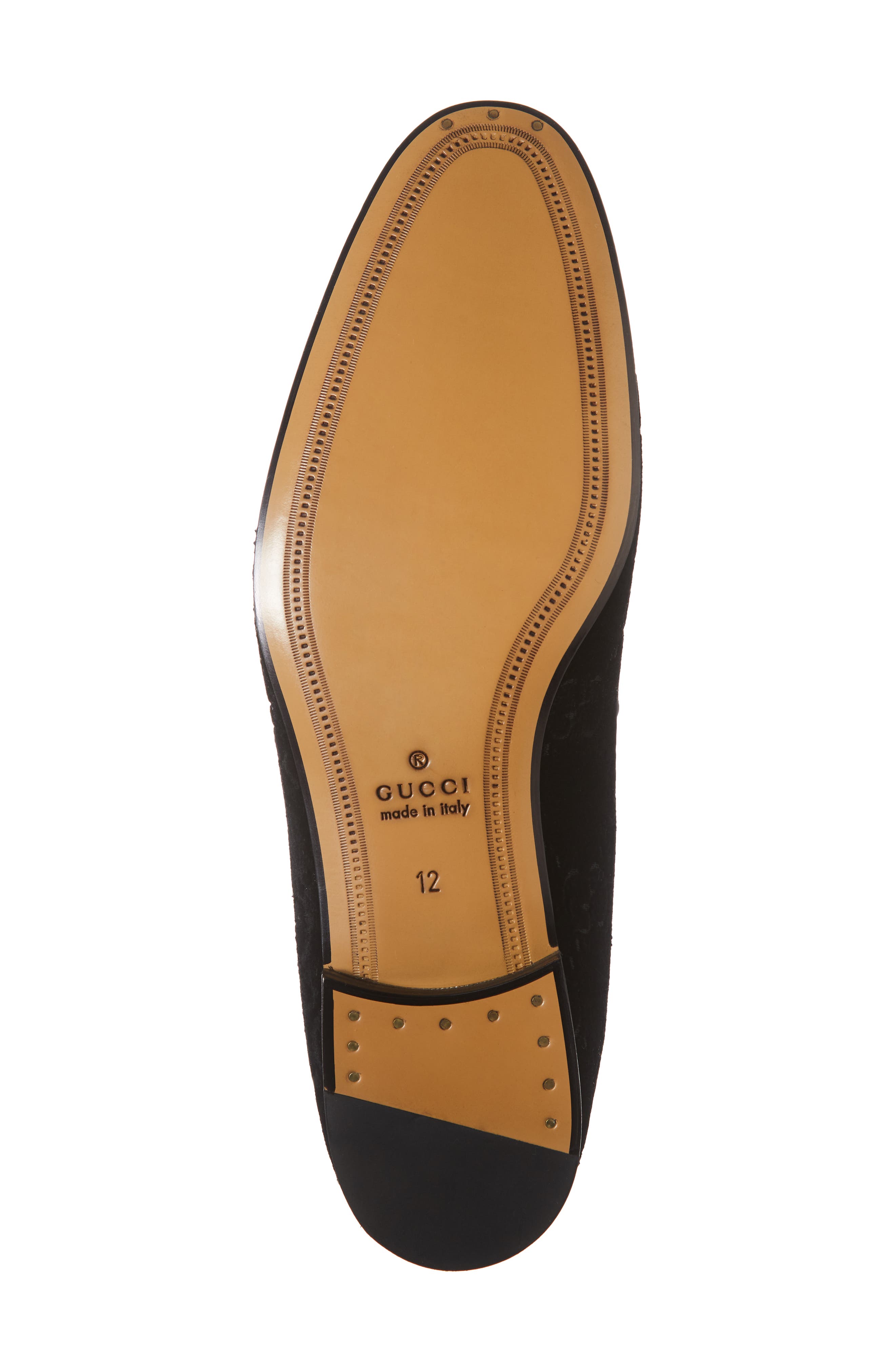 Jordaan Horsebit GG Velvet Loafer, Alternate, color, NERO/ NERO