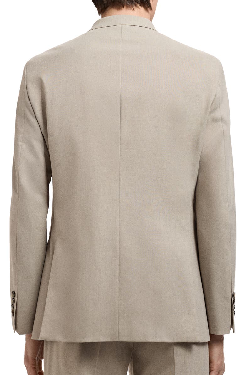 MANGO Slim Fit Double Breasted Blazer, Alternate, color, Beige