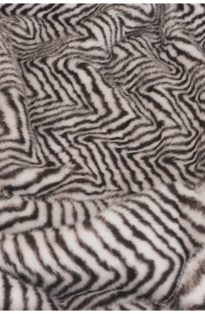 Sea To Me Blankets Pacific Faux Fur Pillow, Alternate, color, Zebra