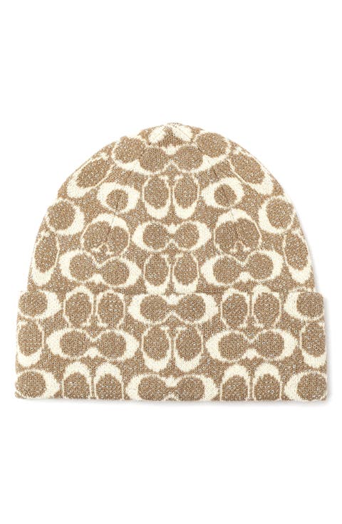 Metallic Signature Knit Beanie