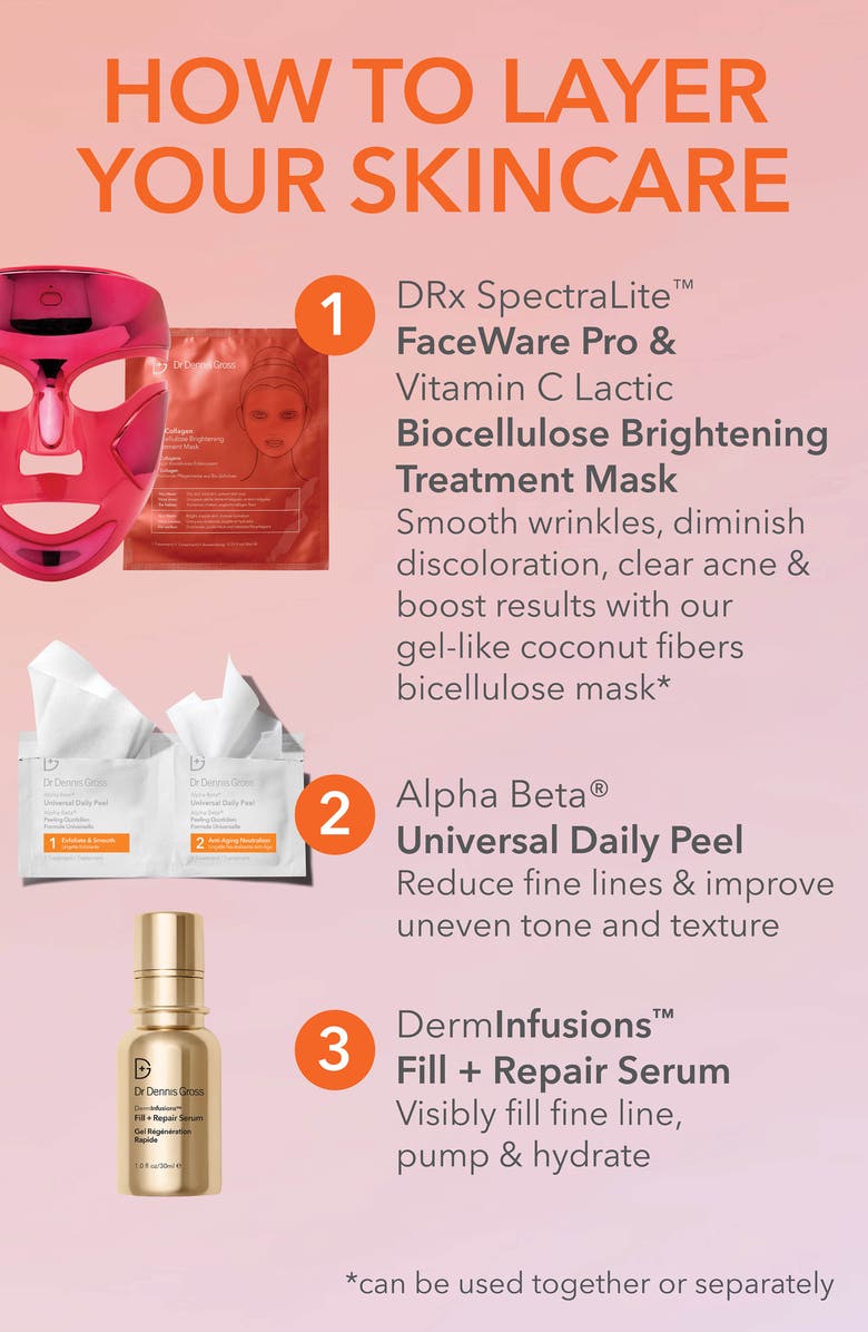 Dr. Dennis Gross Skincare Luminous Legends FaceWare Pro LED Device & Skin Care Essentials Set, Alternate, color, 