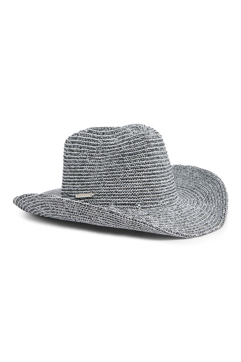 Space Dye Knit Cowboy Hat, Main, color, BLACK