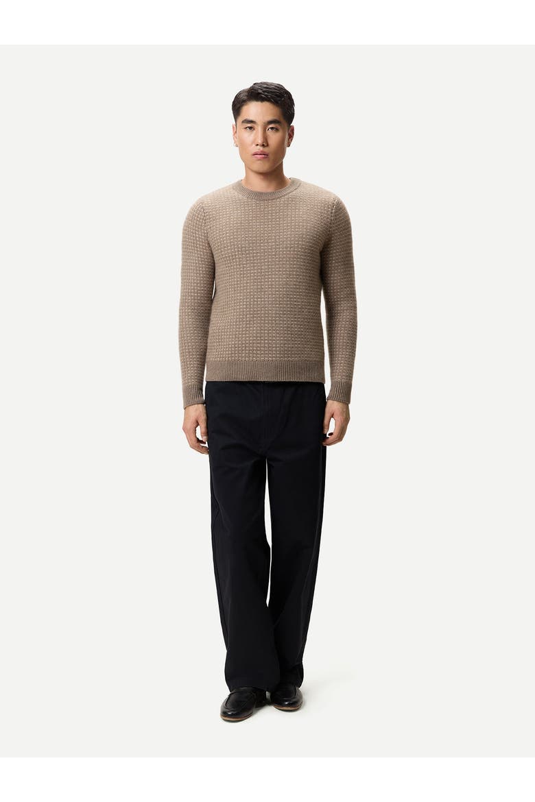 Cashmere Waffle Knit Sweater, Alternate, color, taupe