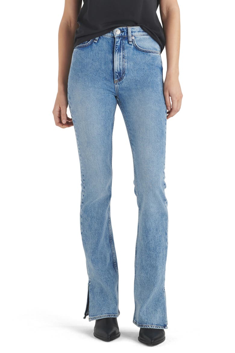 Peyton High Waist Slit Hem Bootcut Jeans, Main, color, SUMMERS