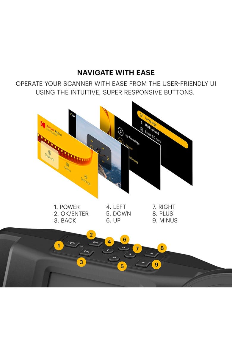 Kodak REELS Portable Film Scanner, Alternate, color, Black