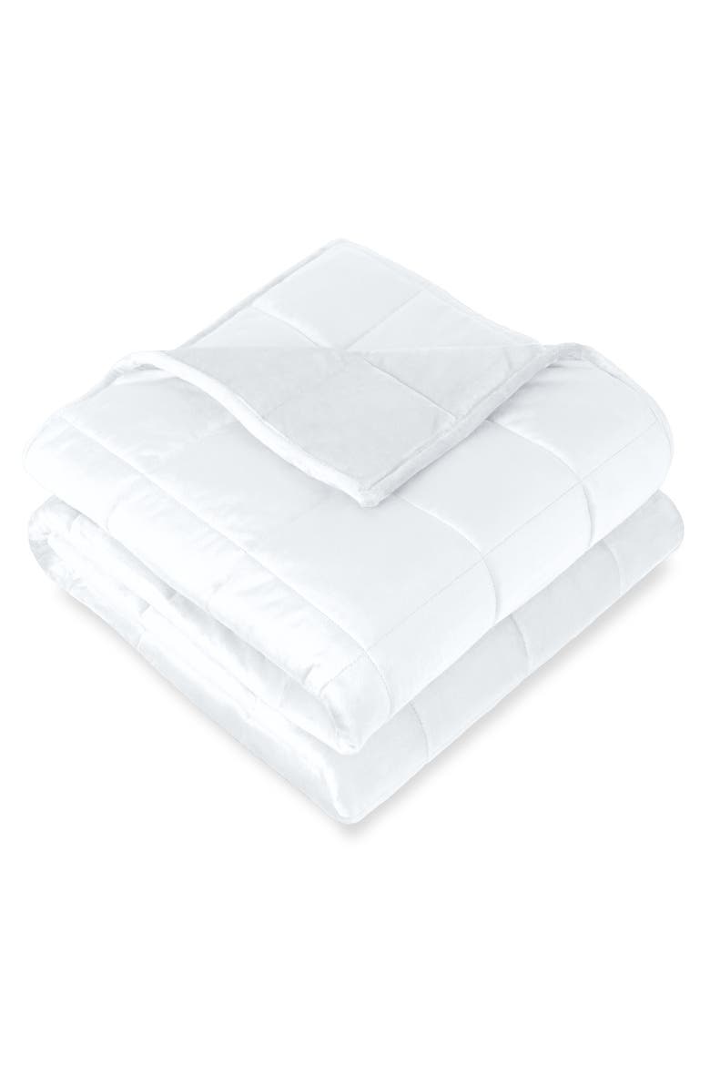 Minky Fleece Weighted Blanket, Main, color, White