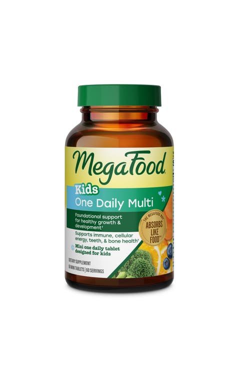 Kids One Daily Multivitamin with Zinc, Vitamin C, B & D3, Vegetarian, Non GMO, 60 Mini Tablets
