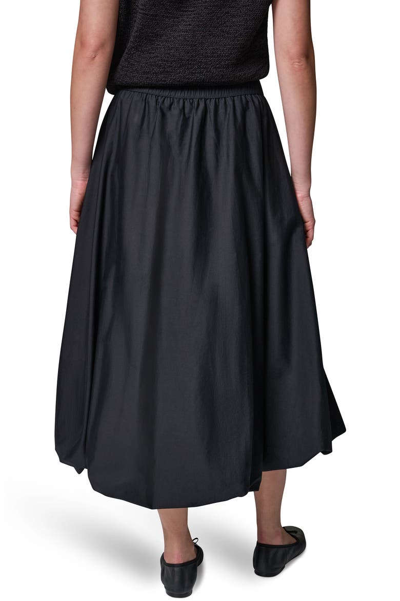 Stretch Poplin Bubble Skirt, Alternate, color, BLACK